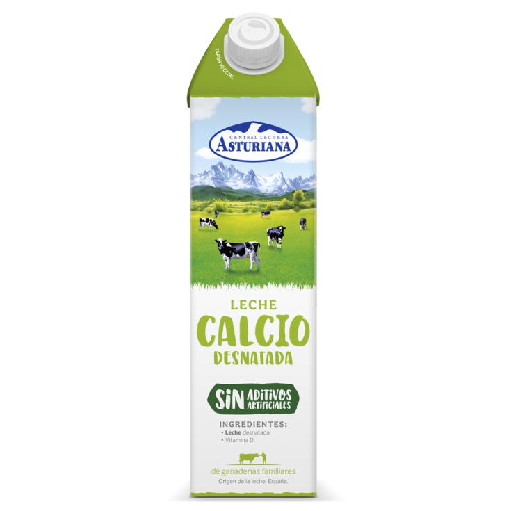 LECHE CALCIO DESNATADA, 1L ASTURIANA