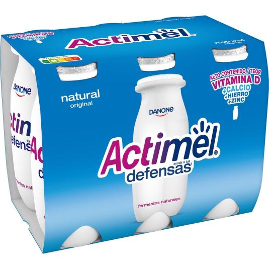 YOGUR ACTIMEL NATURAL, 6X100ML DANONE