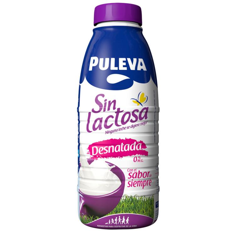 LECHE DESNATADA SIN LACTOSA, 1L PULEVA