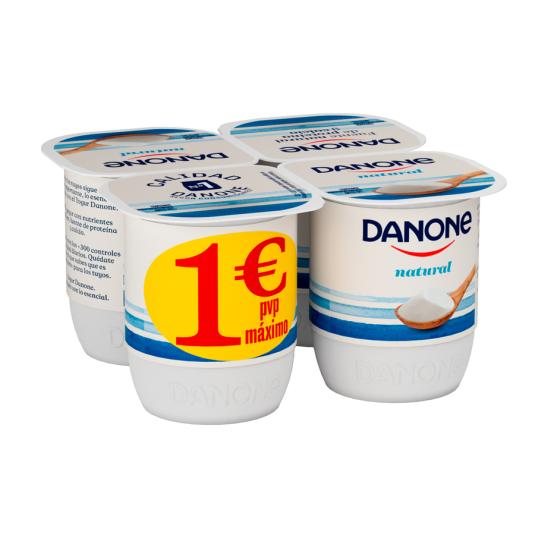 YOGUR NATURAL, 4X120GR DANONE