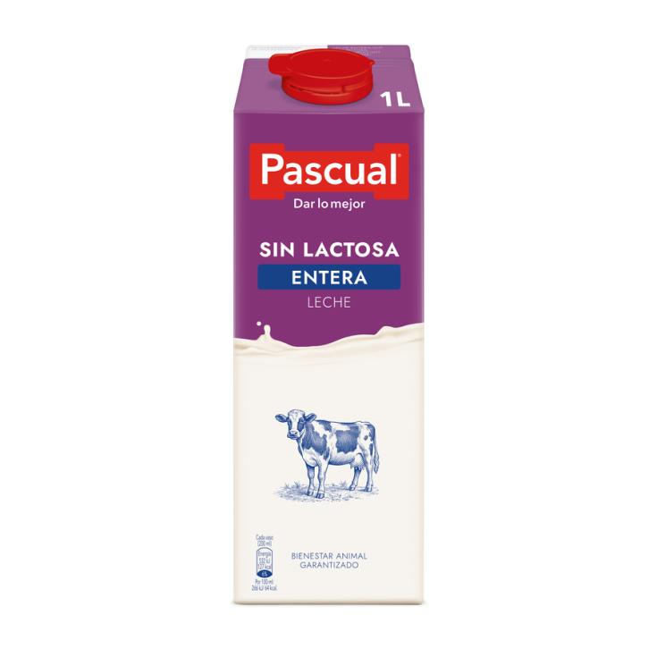LECHE ENTERA SIN LACTOSA, 1L PASCUAL