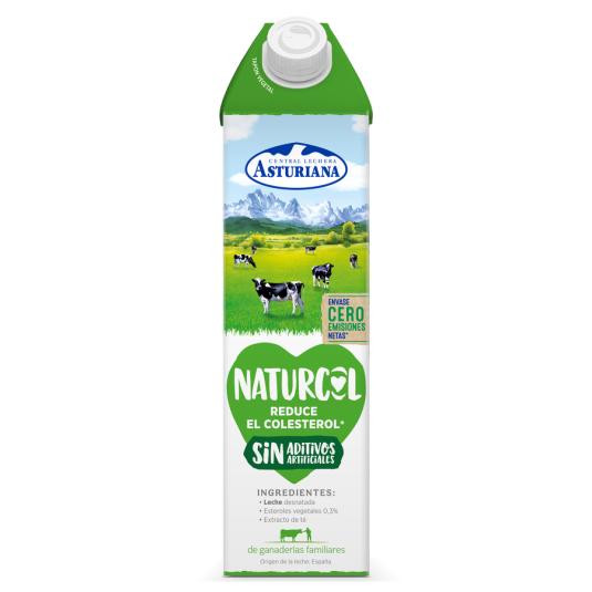 BEBIDA LACTEA CON LECHE DESNATADA NATURCOL, 1L ASTURIANA