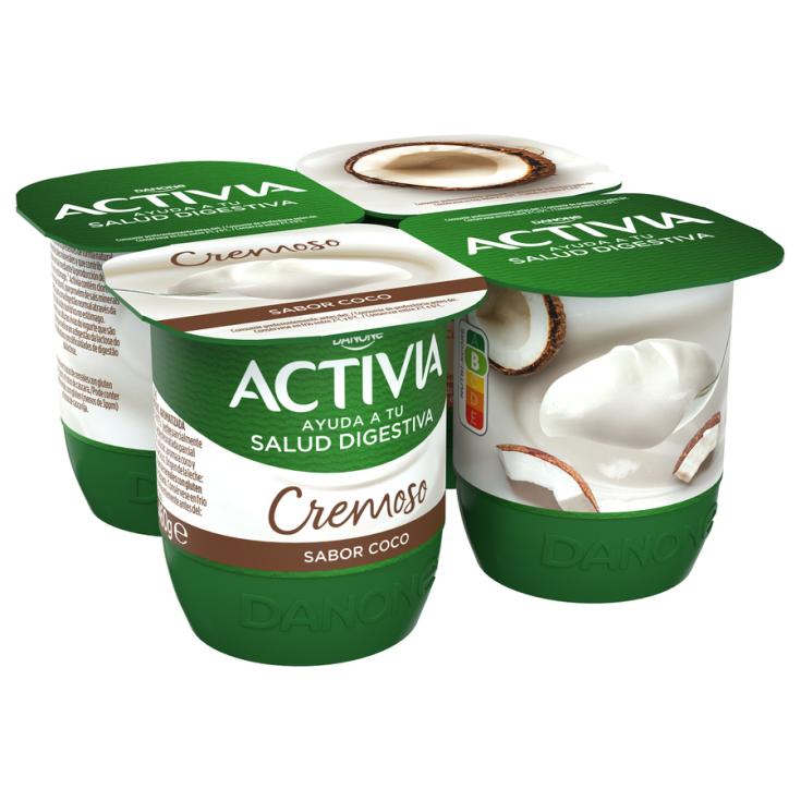 YOGUR ACTIVIA CREMOSO COCO, 4X115GR