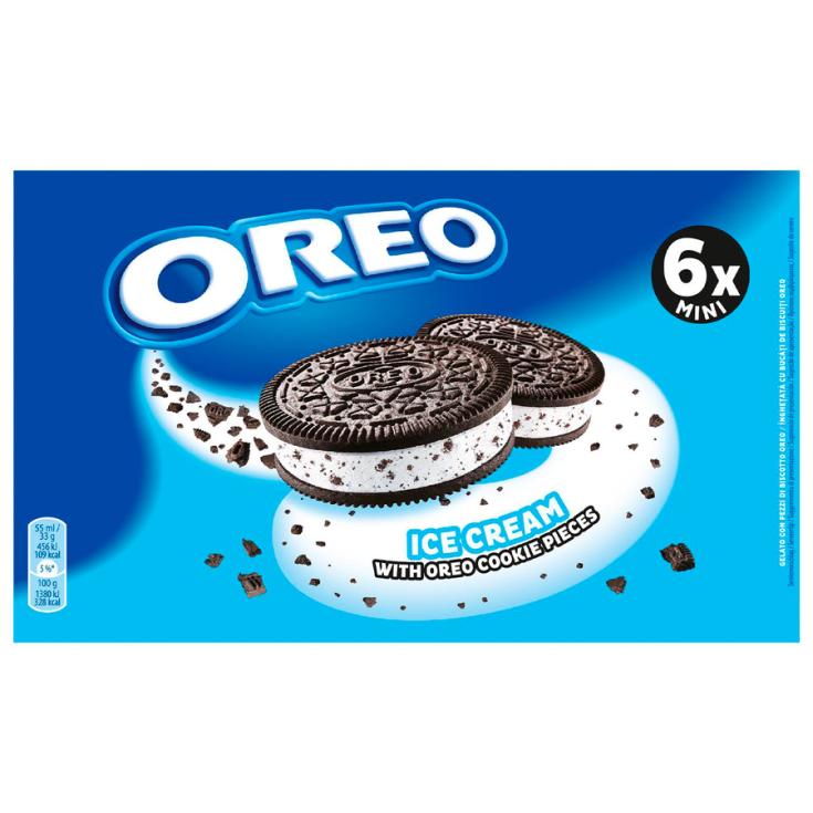 MINI SANDWICH HELADO DE GALLETA OREO 6X55ML FRIGO