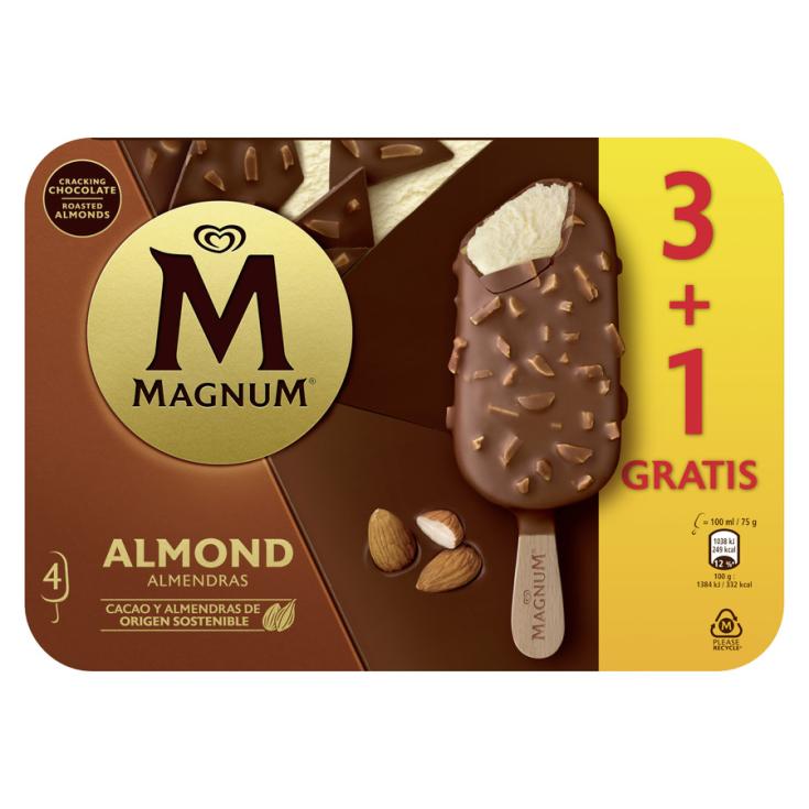 MAGNUM ALMENDRAS , P4 X110G MAGNUM