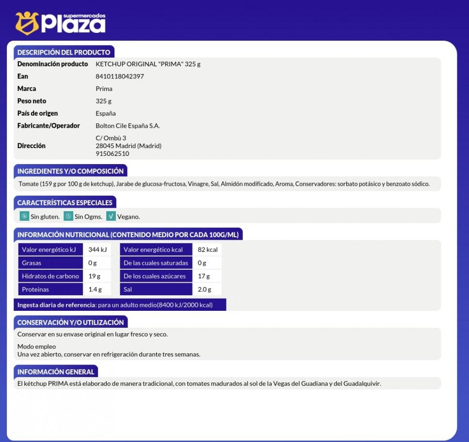 KETCHUP, 290G + 40G PRIMA