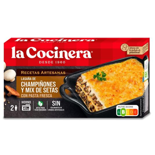 LASAÑA DE DE SETAS ESTUCHE 500 G LA COCINERA