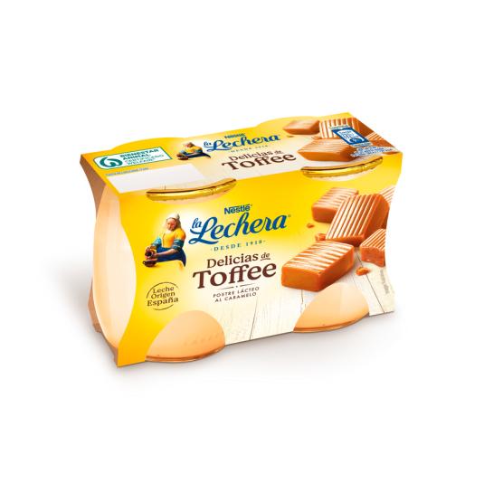 POSTRE DELCIAS TOFFEE PACK2 , 250G LA LECHERA
